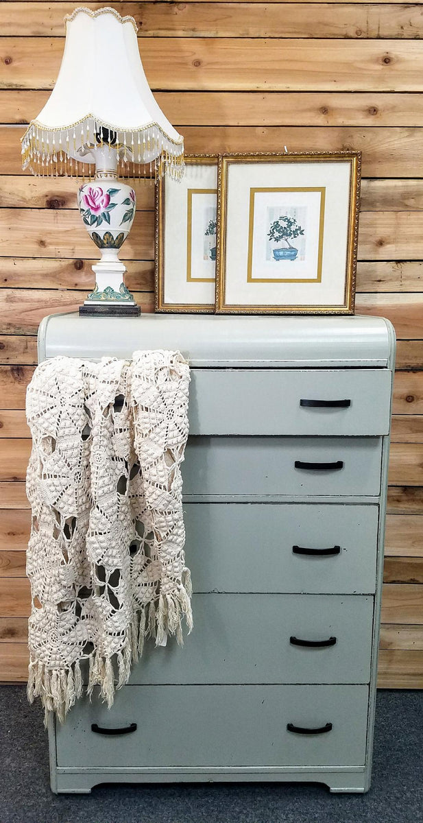 Vintage Art Deco Waterfall 5 Drawer Chest of Drawers – Possibilities Home Market