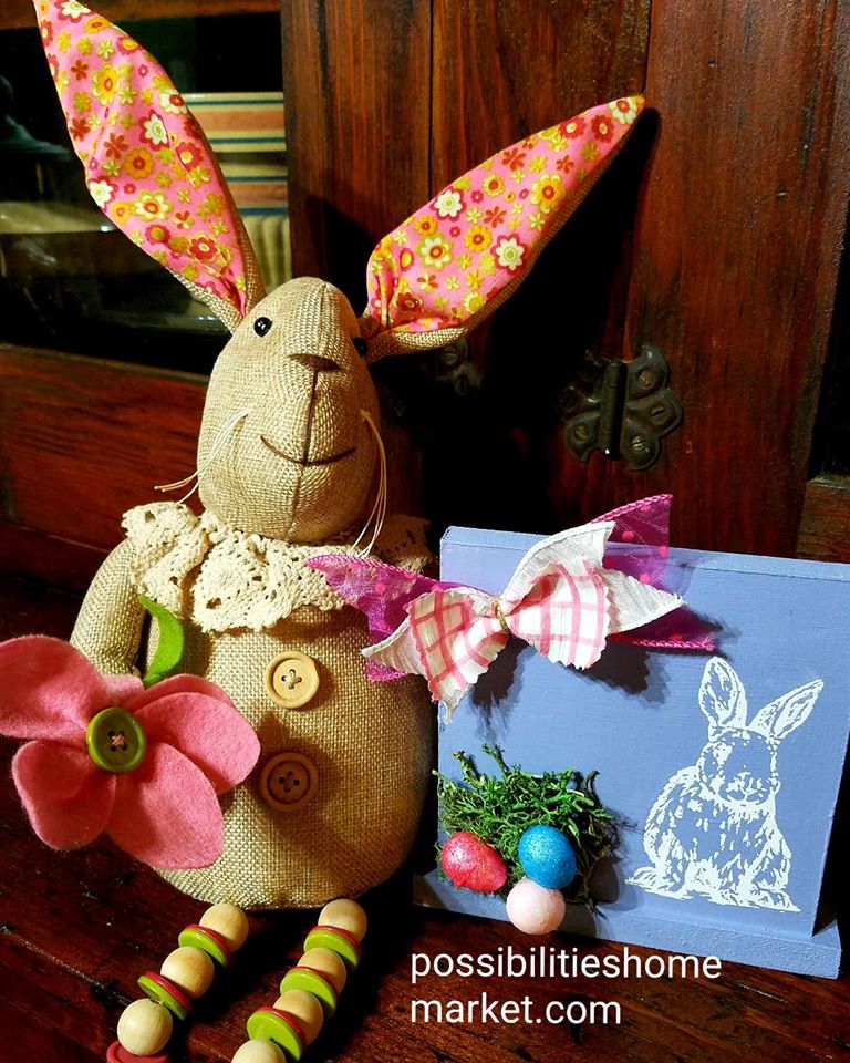 How to Make an Easy Easter Bunny Sign Using Scrap MDF