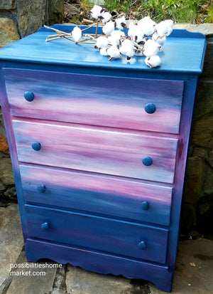 4 Drawer Chest - DIY Paint Hey Sailor, Petticoat Pink, Kissing Booth