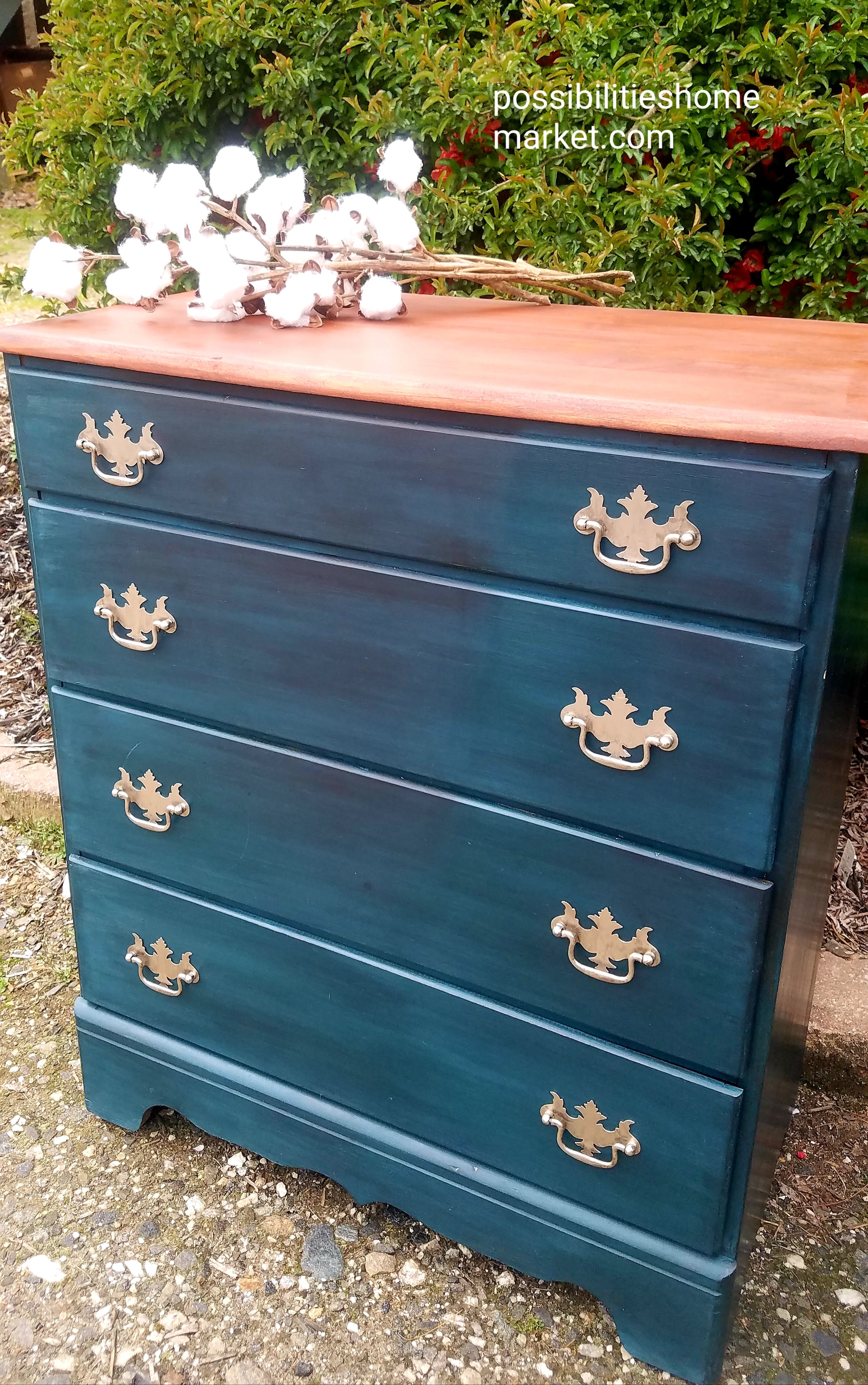 4 Drawer Chest - DIY Bohemian Blue and Dark Wax Possibilities Home Market 4 Drawer Chest - DIY Bohemian Blue and Dark Wax Possibilities Home Market