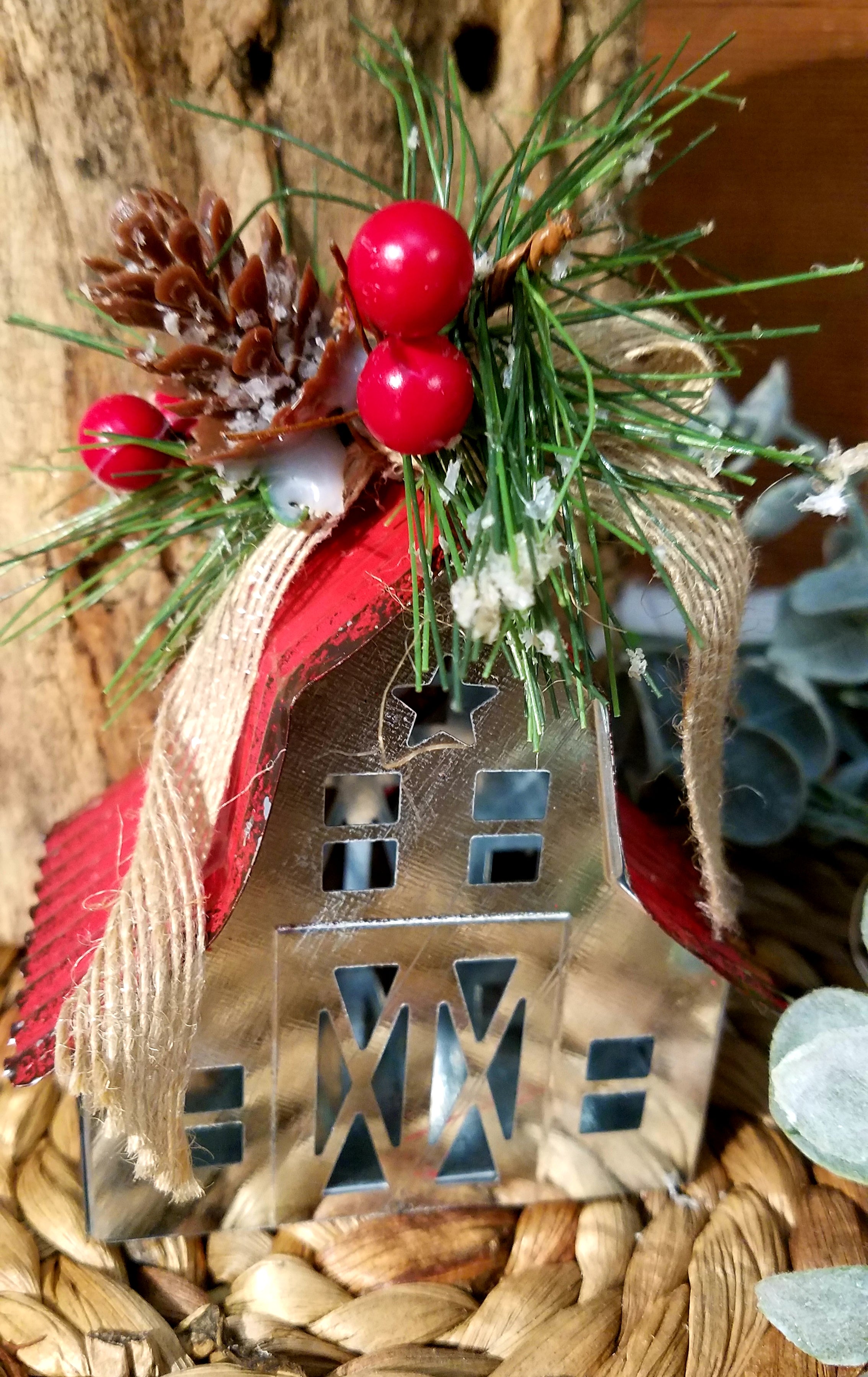 Farmhouse Christmas Ornament ~ Galvanized Barn
