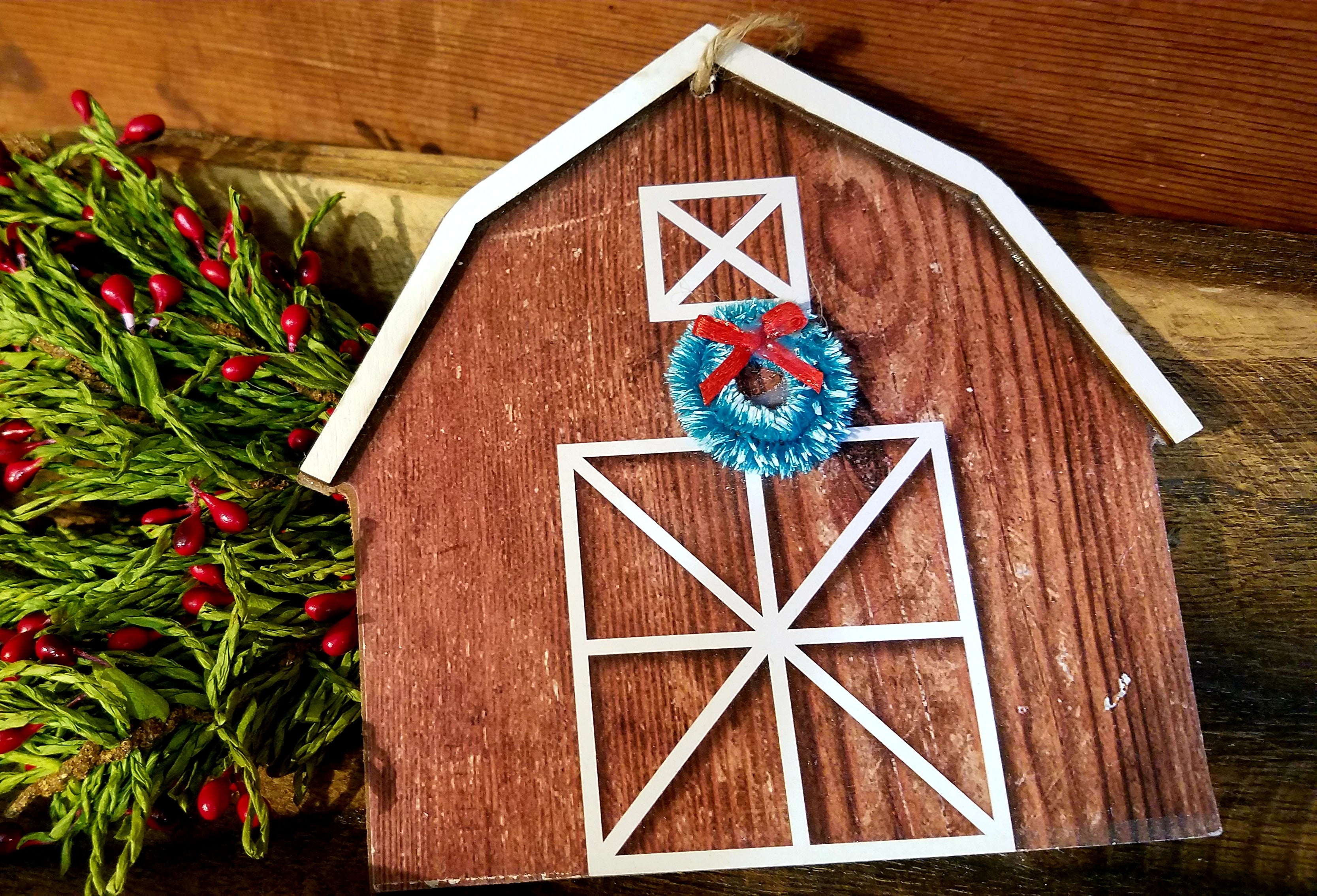 Farmhouse Barn Christmas Ornament