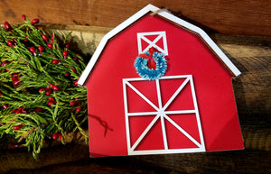 Farmhouse Barn Christmas Ornament