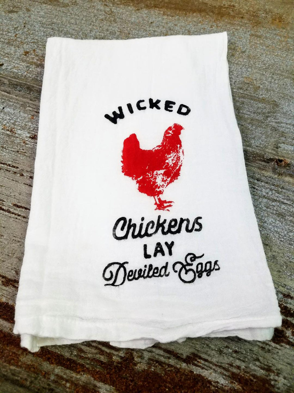 100% Cotton Flour Sack Towel - Wicked Chickens