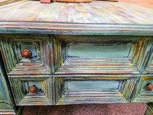 Pair One Drawer Bohemian End Tables