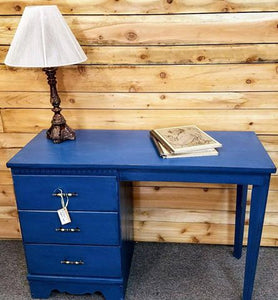 Handsome Deep Blue 3 Drawer Desk