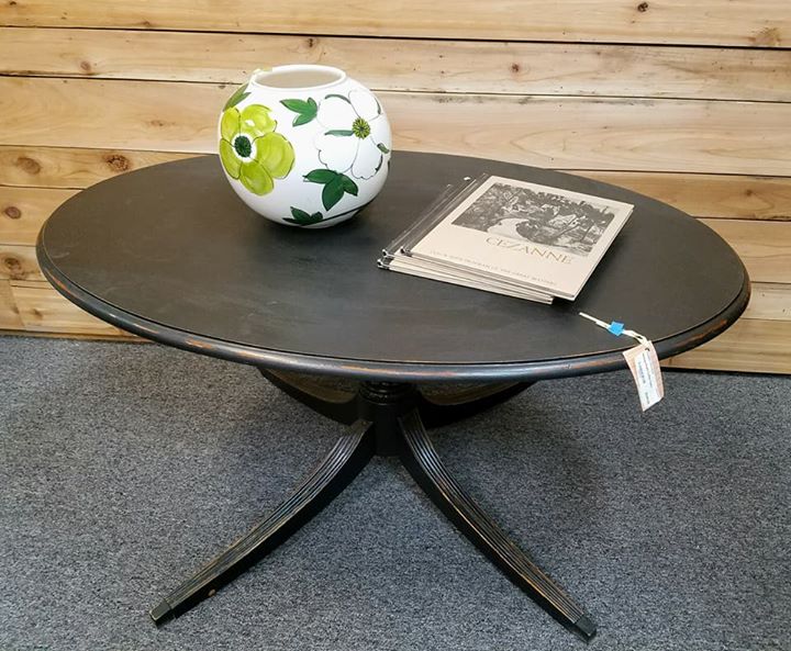 Classic Black Duncan Phyfe Coffee Table