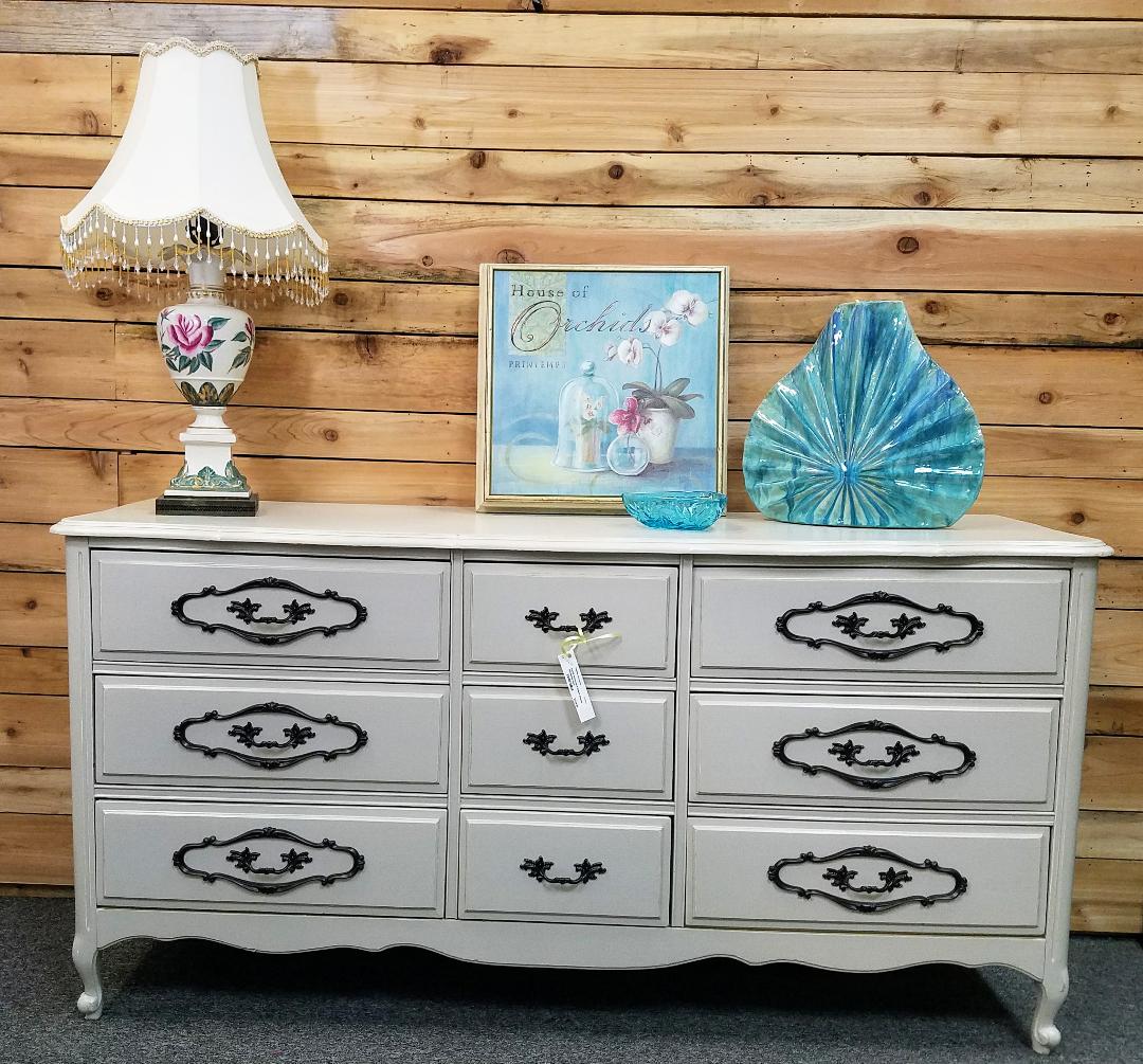 Vintage French Provincial 9 Drawer Dresser with Mirror – Possibilities Home Market Vintage French Provincial 9 Drawer Dresser with Mirror – Possibilities Home Market